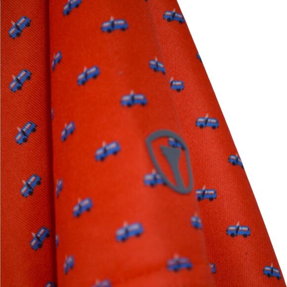 Pro Tour Golf Polo XL – Orange Shirt w/ Blue Golf Cart Pattern - Picture 5 of 6